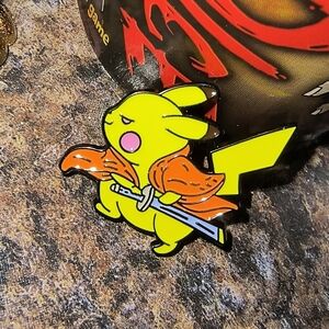 Yellow Pikachu Enamel Pin demon slayer zenitsu funny anime pokemon